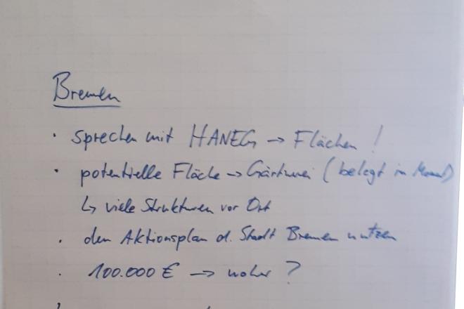 Flipchart mit den Arbeitsergebnissen aus Phase 2