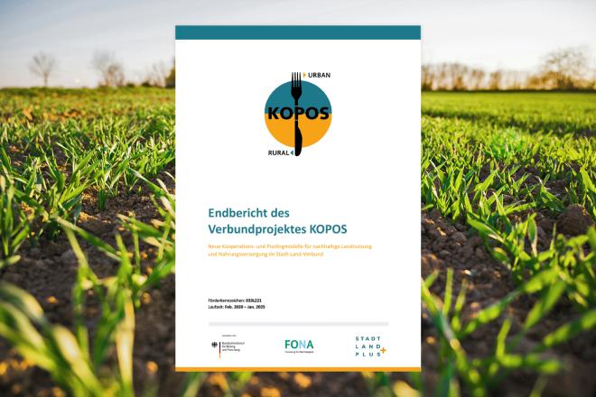 Das Bild zeigt die Titelseite des Endberichts des KOPOS-Projektes.