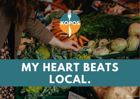 Postkarte: My heart beats local