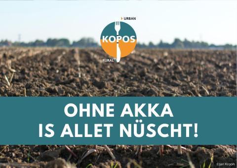 KOPOS-Postkarte mit dem Titel "Ohne Akka is allet nüscht!"